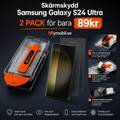 2-PACK Samsung S24 Ultra Privacy Skärmskydd i härdat glas - Med Monteringsram